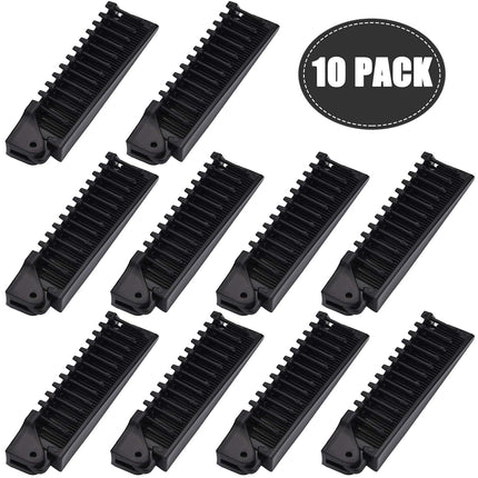 10 Pcs Portable Travel Folding Comb Brush Combo Compact Foldable Hair Brush Pocket Size Comb Double Headed for Women Men Homeless Hotel Shelter Nursing Home Charity Church (Black).