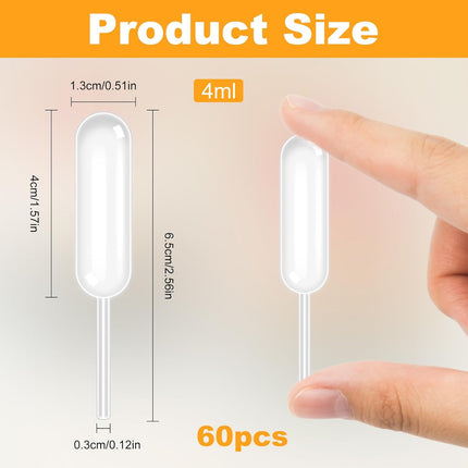 25Pcs Cupcakes Pipettes, 4ml Clear Plastic Pipettes - Transfer Liquid Pipettes Dropper for Chocolate, Strawberries Cupcakes, Ice Cream, Mini Cakes, Waffles, Children's Painting, Kitchen Supplies.