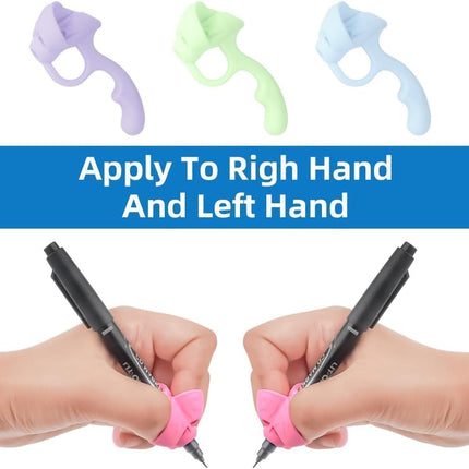 14-Pack Pencil Grips for Handwriting - 2Style (4Pcs Pen Grips w/Cushion & 10Pcs Cute Dolphin Pencil Grip) - Writing Posture Correction Writting Aids for Adults,18+Age.