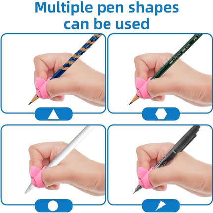 14-Pack Pencil Grips for Handwriting - 2Style (4Pcs Pen Grips w/Cushion & 10Pcs Cute Dolphin Pencil Grip) - Writing Posture Correction Writting Aids for Adults,18+Age.