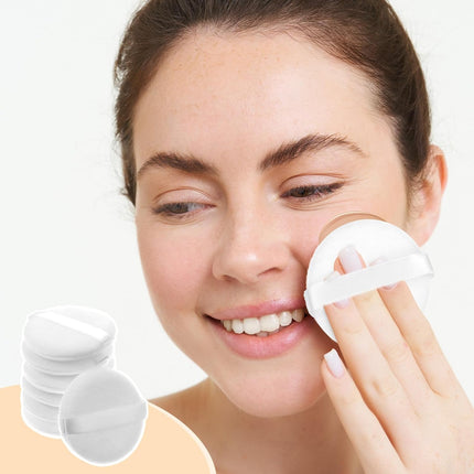 12Pcs White Makeup Puffs, 2 Inch Mini Round Setting Makeup Puffs Reusable Crystal Velvet Beauty Make up Tools for Loose Powders Liquid Foundation Cosmetic Soft Face Blending.