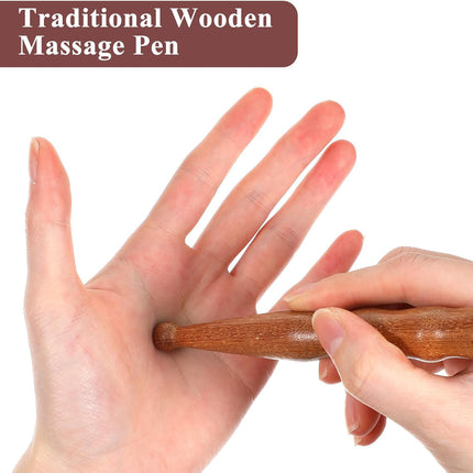Massage Pen,Wooden Massage Tools Acupressure Pen Pressure Point Tool for Relaxing Body Hand Foot.