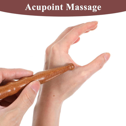 Massage Pen,Wooden Massage Tools Acupressure Pen Pressure Point Tool for Relaxing Body Hand Foot.