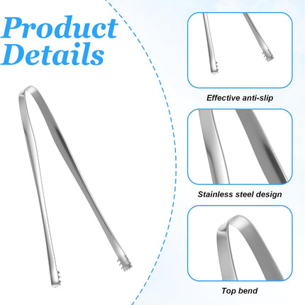 2PCS Egg Chalaza Removal Tool,Stainless Steel Tongs,Toothed Design Eggshell Fragment Membrane Remover Tong,Multipurpose Kitchen Tool for Cooking Food Cake Bakers Pastry Chefs.