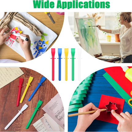 15Pcs Silicone Glue Brush,Reusable Glue Spreader Plastic Spreader Tool Set for DIY Painting Mixing & Spreading - Flatback.