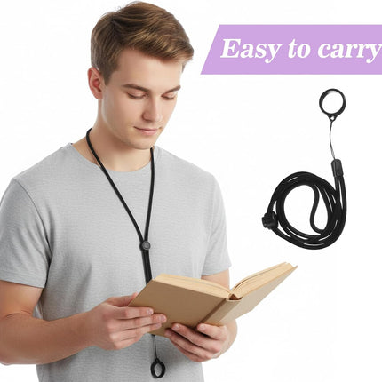 34Pcs Anti-Lost Lanyard Set Include 9 Style Black Silicone Rubber Rings-3Pcs Adjustable Lanyards,4 Style Colorful Rubber Rings,Soft Pen Protective Holder for Keychain Necklace Pen.