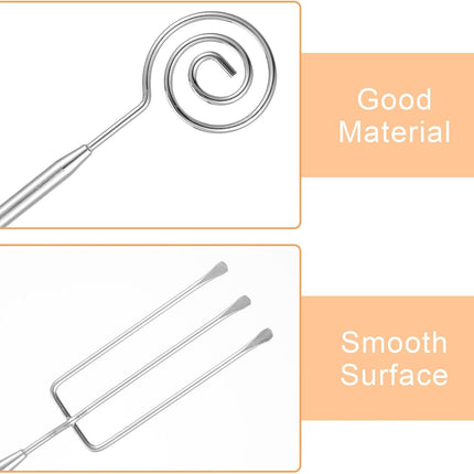 3PCS Chocolate Dipping Tool - Stainless Steel Candy Dipping Tools Baking Supplies Fondue Fork, Spiral Fork Cooking Tool Set, Dishwasher Safe.
