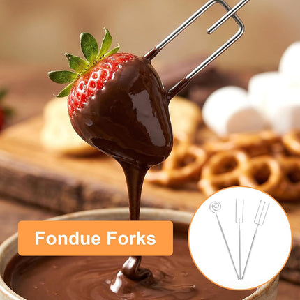 3PCS Chocolate Dipping Tool - Stainless Steel Candy Dipping Tools Baking Supplies Fondue Fork, Spiral Fork Cooking Tool Set, Dishwasher Safe.