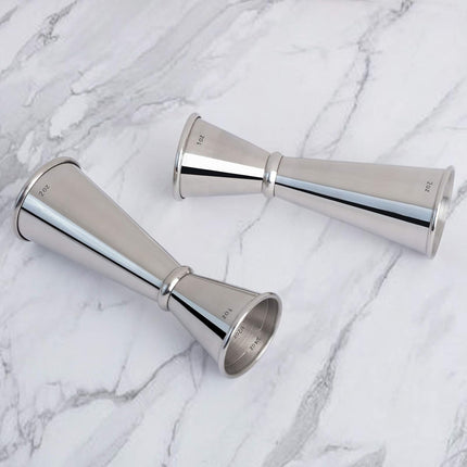 Jigger for Bartending, Double Cocktail Jigger Japanese Premium 304 Stainless Steel Jigger 2 OZ 1 OZ with Measurements Inside.