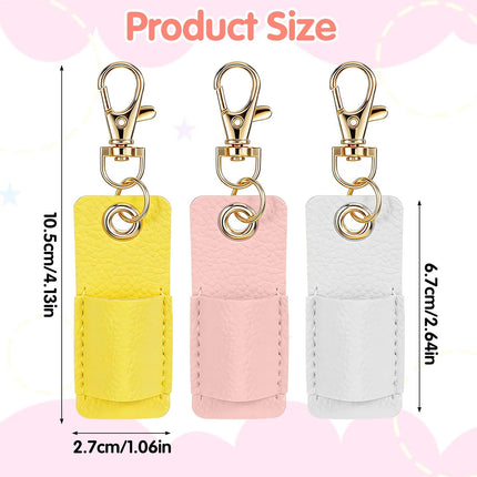 3Pcs Lanyard Pen Holder,Single Lanyard Pen Holder Anti-Lost PU Leather Badge Pens Keychain for Nurses,Courier,Office Supplies.