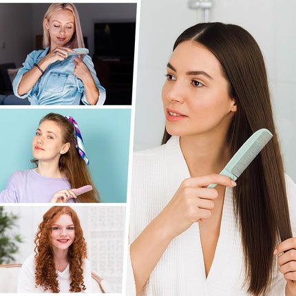 4 Pcs Rat Tail Folding Combs, Hair Parting Comb Travel Foldable Comb for Men & Women, Portable Small Mini Travel Styling Combs for Braids & Hair Styling.