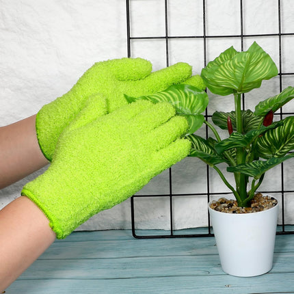 Microfiber Gloves for Plants, Microfiber Gloves For Plant Dusting, Leaf Cleaning Glove, Plant Leaf Cleaner and Shine for Houseplants, Reusable Indoor Plants Care Accessories, Washable Dusting Mitts.