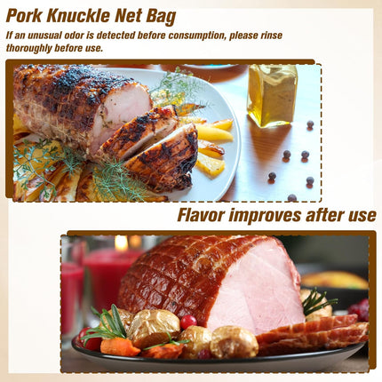16.4ft Meat Netting, Size 18 Meat Netting Roll Elastic Smoked Meat Poultry Ham Netting Meat Butcher Twine Net Wrapping Net for Meat Cooking, Drying.
