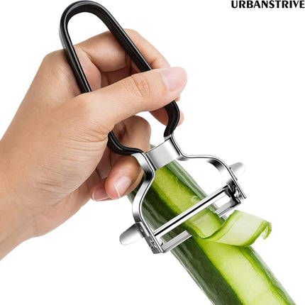 Stainless Steel Y Shaped Vegetable Peelers For Kitchen, Heavy Duty Potato Peeler Hand, Fruit Peeler Veggie Peeler, Kitchen Food Peelers, Comfortable Handle, Dishwasher Safe, Black.