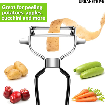 Stainless Steel Y Shaped Vegetable Peelers For Kitchen, Heavy Duty Potato Peeler Hand, Fruit Peeler Veggie Peeler, Kitchen Food Peelers, Comfortable Handle, Dishwasher Safe, Black.