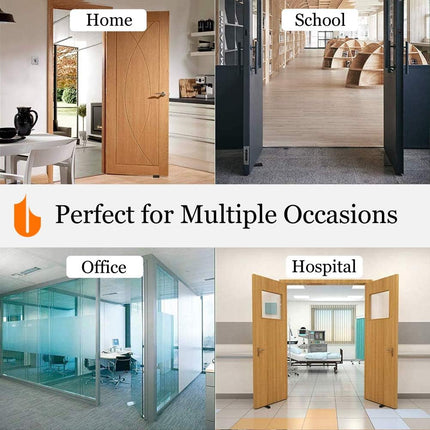 Heavy Duty Rubber Door Stopper Wedge Sturdy and Stackable Door Stop, Multi Surface Design, Fit for Gaps up to 1.2 Inches, 4 Pack, Black.