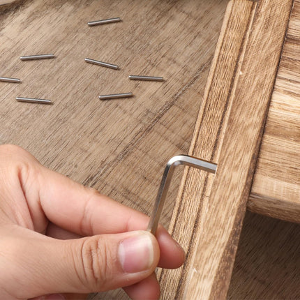 Self Closing Door Hinges Tension Pin Replacement Kit, 35pcs Stainless Steel Shelf Pins and 4pcs Hex Wrenches, Metal Dowel Pegs Shelf Support Pins for Automatic Closing of Door Hinges on Garage Doors.