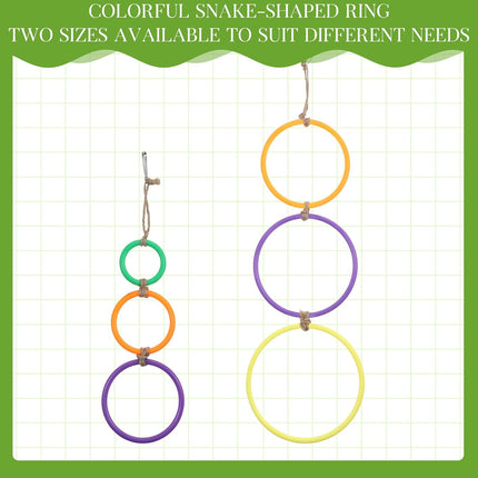 2 Pcs Snake Climbing Rings Snake Enrichment Toys for Ball Python Ball Python Tank Accessories, Reptile Enclosure Accessories Reptile Tank Accessory for Bearded Dragon, Chameleon, Lguana, Gecko, Lizard.