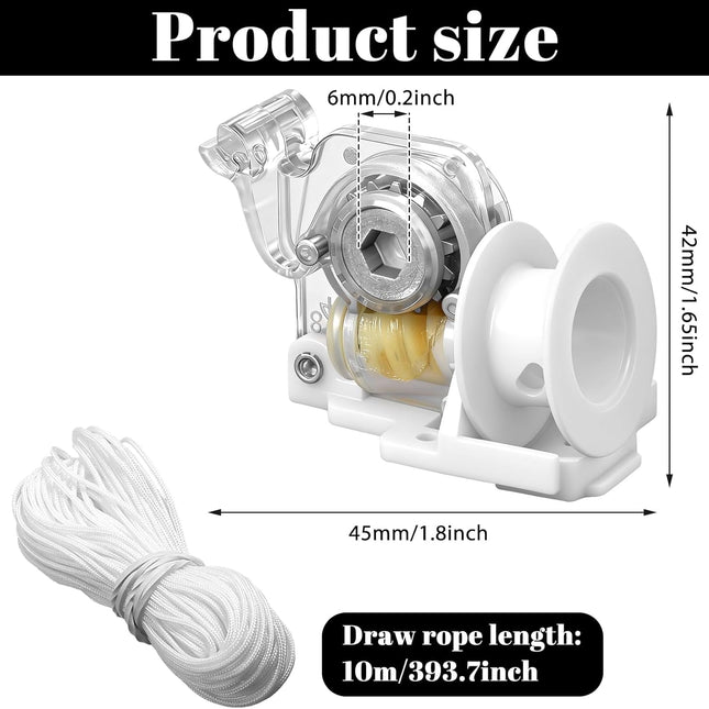 Vin Beauty Blind Tilt Mechanism Replacement Tilt Mechanism for Hexagonal Rod Horizontal Blinds with Transparent Thin Line and Curtain Accessories.