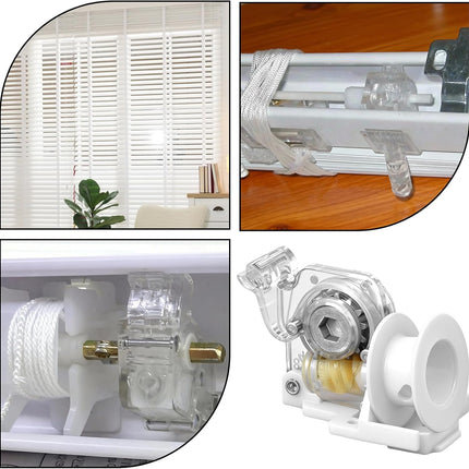 Vin Beauty Blind Tilt Mechanism Replacement Tilt Mechanism for Hexagonal Rod Horizontal Blinds with Transparent Thin Line and Curtain Accessories.