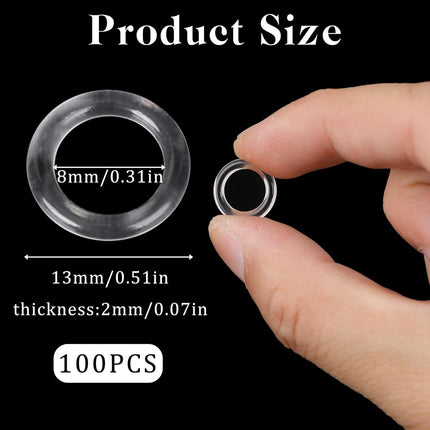 100pcs Roman Shade Rings Clear Plastic Drapery Ring Blind Curtain Rings for Roman Shades Clear Blind Curtains Ring Cafe Curtain Hardware for DIY Blinds, Curtains.