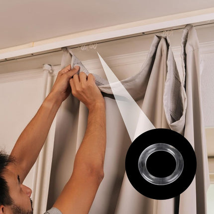 100pcs Roman Shade Rings Clear Plastic Drapery Ring Blind Curtain Rings for Roman Shades Clear Blind Curtains Ring Cafe Curtain Hardware for DIY Blinds, Curtains.