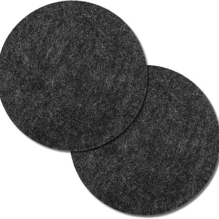 4 PCS Coasters, Eco-Friendly 100% Biodegradable Absorbent Felt Coasters for Drinks Bar Home, 4 Inch (Black Round).