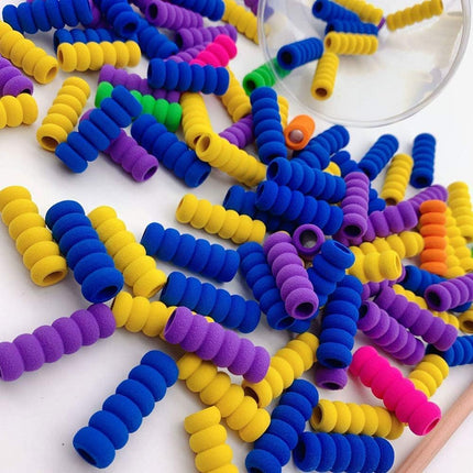 10Pcs Random Color Soft Foam Pencil Grips, Pen Grippers for Diamond Painting Pens Drill Pen, Pencil Cushion Drawing Pens for Drawing Writing Kids Toddlers Adults Arthritis.