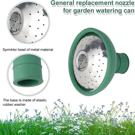Green Universal Garden Watering Can Rose Head Water Sprinkler Sprayer Fit All Watering Can Rose Watering Can Spout Cover Nozzle Replacement Gardening Watering Equipment.
