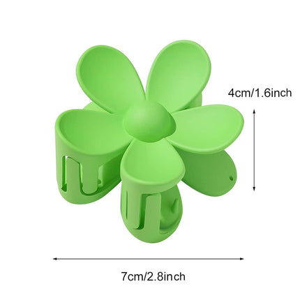 Yellow Hair Claw Clips Flower Shaped Plastic Jaw Anti-scratch Smell-less Useful Hold Tightly Light Hair Accessories Hair Clips.