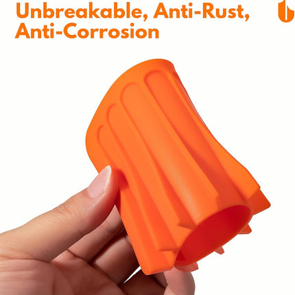 Soap Dish Shower Waterfall Soap Tray Holder for Bathroom, Kitchen, Counter Top, Flexible Silicone, Keep Soap Bars Dry, Easy Cleaning - Orange.