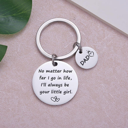 Dad Gift from Daughter, Christmas Best Dad Key Chain, Birthday Father's Day Jewelry for Father Stepdad Papa.