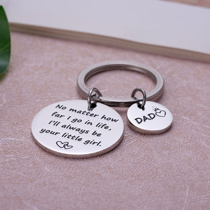 Dad Gift from Daughter, Christmas Best Dad Key Chain, Birthday Father's Day Jewelry for Father Stepdad Papa.