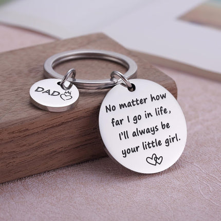 Dad Gift from Daughter, Christmas Best Dad Key Chain, Birthday Father's Day Jewelry for Father Stepdad Papa.