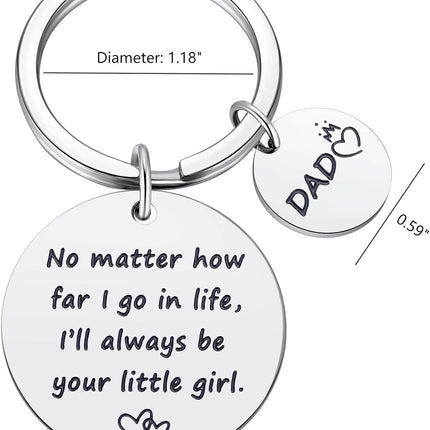 Dad Gift from Daughter, Christmas Best Dad Key Chain, Birthday Father's Day Jewelry for Father Stepdad Papa.