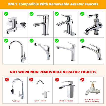 Dual-function 2-Flow Faucet Aerator, Water Saving Swivel Aerator with 2 Sprayer - Faucet Parts Replacement - 55/64 Inch-27UNS Female Thread - Chrome.