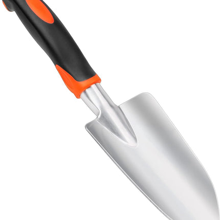 Garden Shovel Garden Hand Trowel, Heavy Duty Hand Shovel with Ergonomic Handle, Small Gardening Tools for Digging, Rust Resistant Gardening Spade Trowel Tools, Orange.