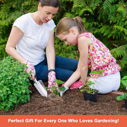 Garden Shovel Garden Hand Trowel, Heavy Duty Hand Shovel with Ergonomic Handle, Small Gardening Tools for Digging, Rust Resistant Gardening Spade Trowel Tools, Orange.