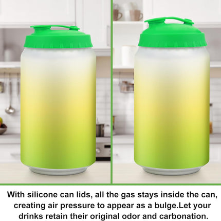 Silicone Soda Can Cover Lids, Pop Can Covers with Resealable Nozzle 6 Pack, BPA Free Stopper and Protector Reusable Beer Can Covers for Soda Fits Standard Cans.