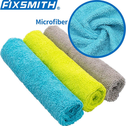Microfiber Cleaning Cloth - Pack of 8, Size: 12 x 16 in, Multi-Functional Cleaning Towels, Highly Absorbent Cleaning Rags, Lint-Free, Streak-Free Cleaning Cloths for Car Kitchen Home.