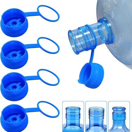 3 & 5 Gallon Water Jug Cap Reusable, Food Grade Silicone Replacement Gallon Caps for 55mm Standard/Screw/Crown Tops Water Bottle and Water Dispensers, Non-Spill Lids for Anti-Splash, Leak Free (3PCS).