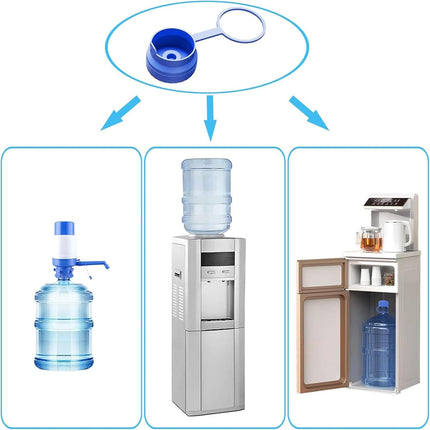 3 & 5 Gallon Water Jug Cap Reusable, Food Grade Silicone Replacement Gallon Caps for 55mm Standard/Screw/Crown Tops Water Bottle and Water Dispensers, Non-Spill Lids for Anti-Splash, Leak Free (3PCS).