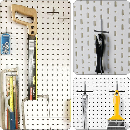 Black Peg Locks Plastic Pegboard Hook Locks Pegboard Display Hook Organizer Fixer Peg Board Hook Clip Retainers Pegboard Hook Organizer for Standard 1/4" and 1/8" Pegboard（60Pcs）.