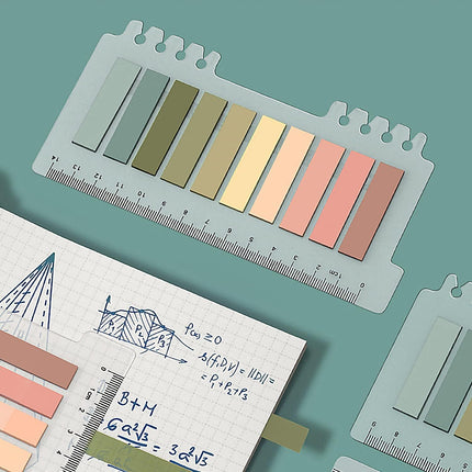 1200 Pcs Sticky Annotation Tabs Morandi Sticky Note Tabs Writable and Translucent Reminder Tabs with Ruler for Marking Page Notes Book Files.