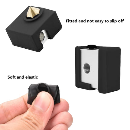 3D Printer Silicone Sock 8Pcs Hotend Silicone Sock Heater Block Silicone Cover for Creality Ender 3, Ender 3 Pro, Ender 5, Ender 5 Pro, CR 10 Series, MK7/ 8/9 Hotend.