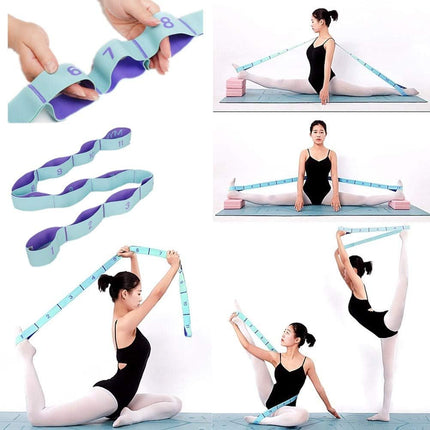 Nitpicker Stretching Straps Hamstring Stretcher Device Elastic Exercise Band Yoga mat Carrying Straps Leg Exercise Equipment Stretching Strap with Loops for Flexibility Stretch Strap 11 Loops.