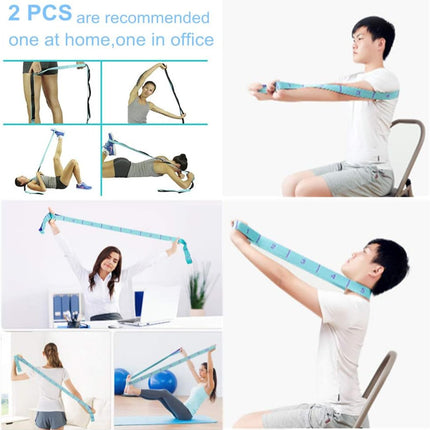Nitpicker Stretching Straps Hamstring Stretcher Device Elastic Exercise Band Yoga mat Carrying Straps Leg Exercise Equipment Stretching Strap with Loops for Flexibility Stretch Strap 11 Loops.