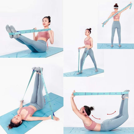 Nitpicker Stretching Straps Hamstring Stretcher Device Elastic Exercise Band Yoga mat Carrying Straps Leg Exercise Equipment Stretching Strap with Loops for Flexibility Stretch Strap 11 Loops.