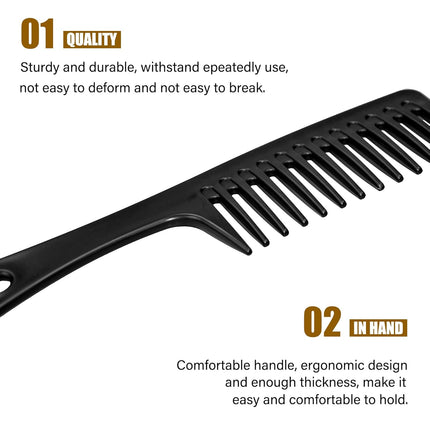 MODENGKGJIAN 4PCS Wide Tooth Detangling Comb, Large Hair Styling Comb for Curly, Wet, Lg Hair (Multi-colored, Polypropylene, Handgrip).