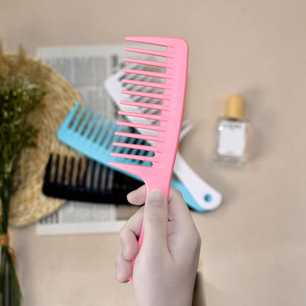 MODENGKGJIAN 4PCS Wide Tooth Detangling Comb, Large Hair Styling Comb for Curly, Wet, Lg Hair (Multi-colored, Polypropylene, Handgrip).